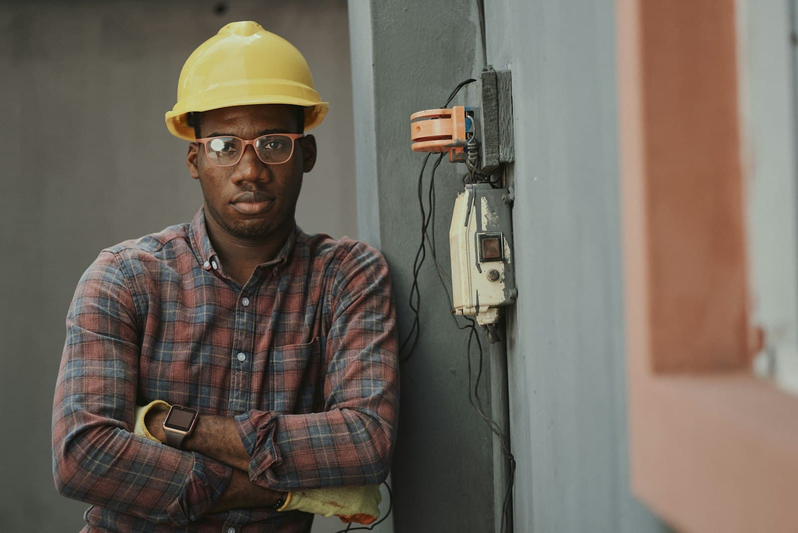 Licensed electrician doing the work on a home